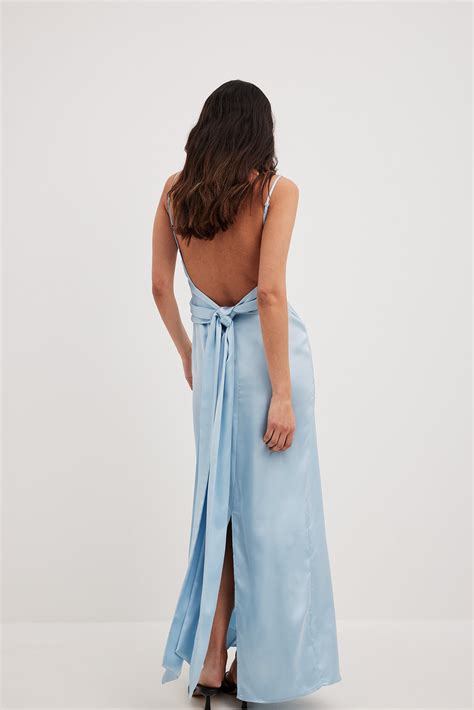 low back satin maxi dress